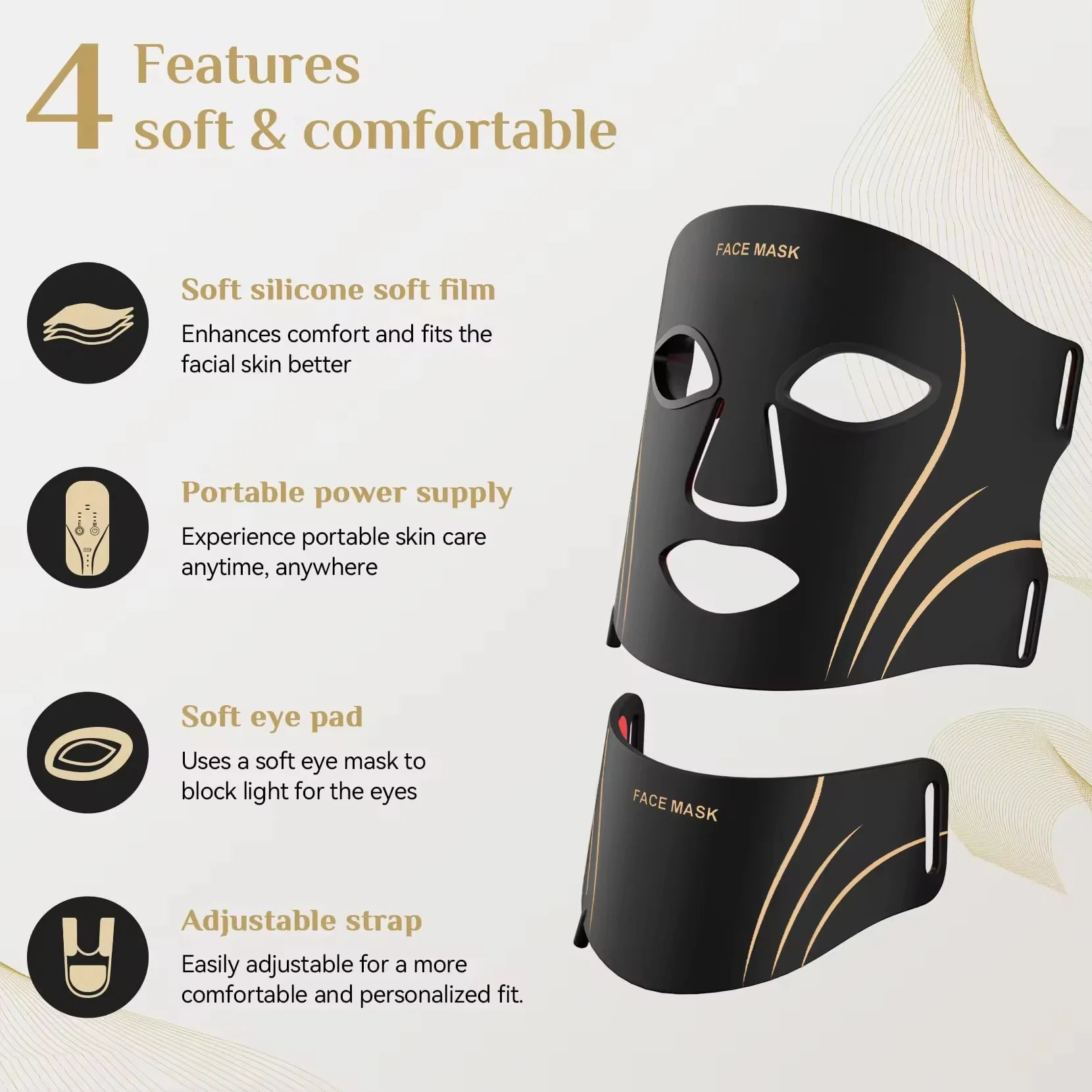 Masque LED anti-âge luminothérapie packaging